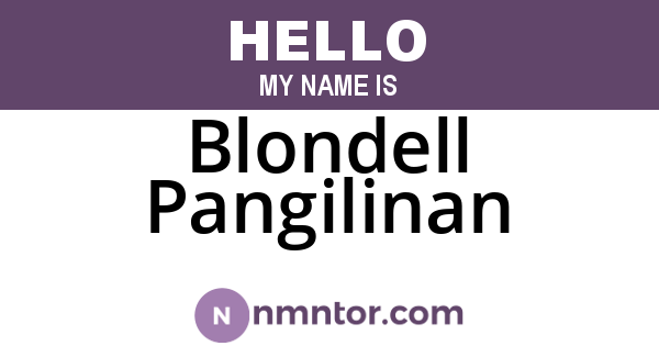 Blondell Pangilinan