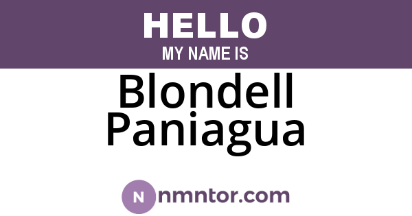 Blondell Paniagua