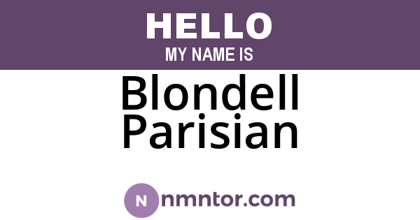 Blondell Parisian