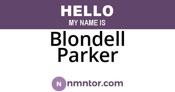 Blondell Parker