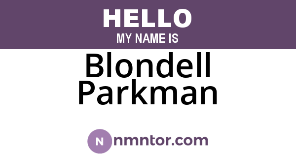 Blondell Parkman