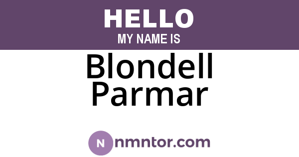 Blondell Parmar