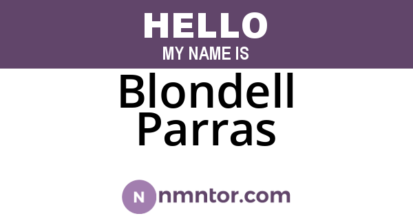 Blondell Parras