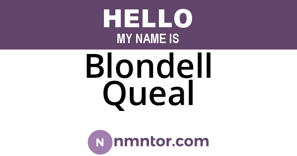 Blondell Queal