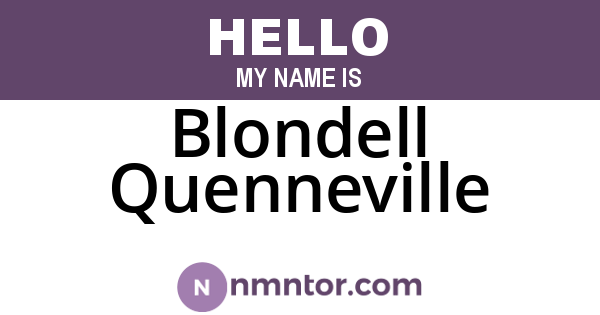 Blondell Quenneville