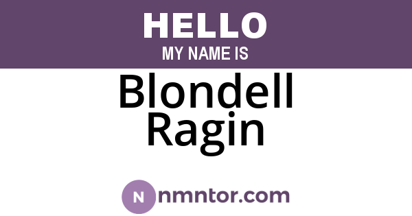 Blondell Ragin