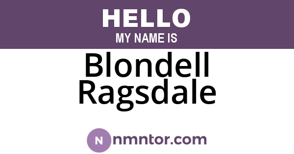Blondell Ragsdale