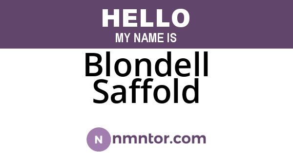 Blondell Saffold