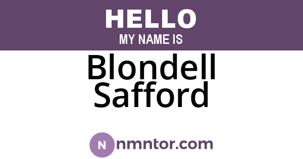 Blondell Safford
