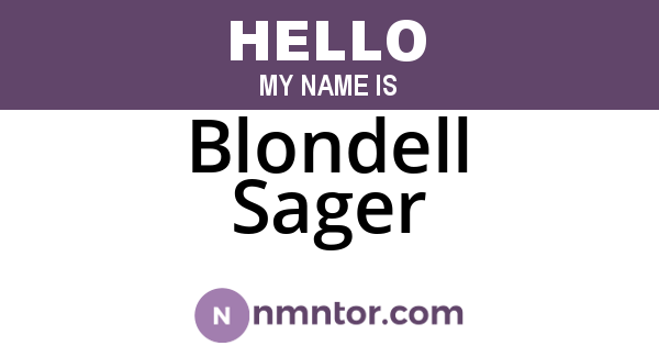 Blondell Sager
