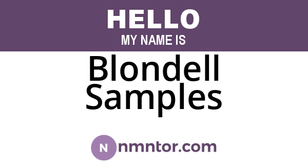 Blondell Samples
