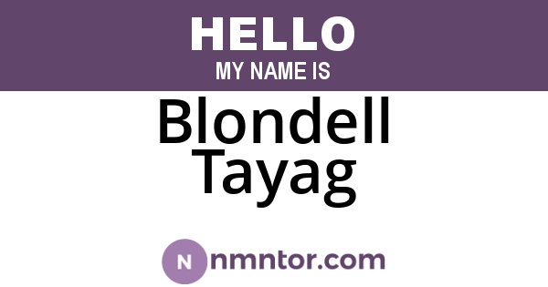 Blondell Tayag