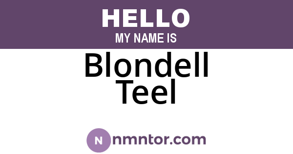 Blondell Teel
