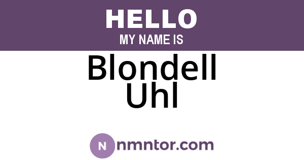 Blondell Uhl