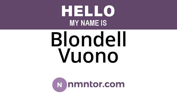 Blondell Vuono