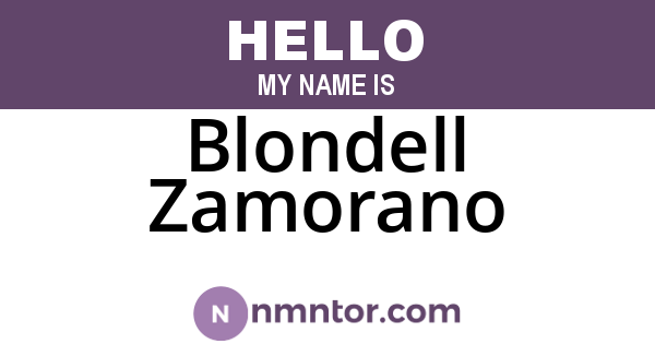 Blondell Zamorano