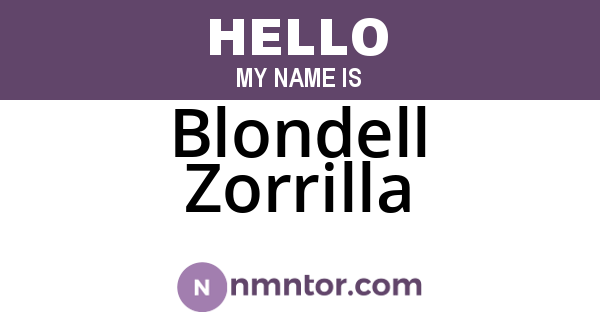Blondell Zorrilla