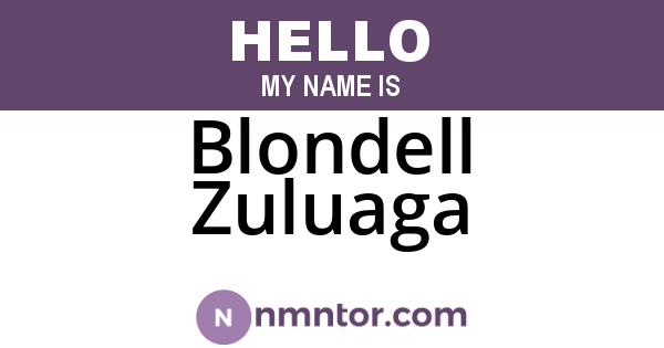 Blondell Zuluaga