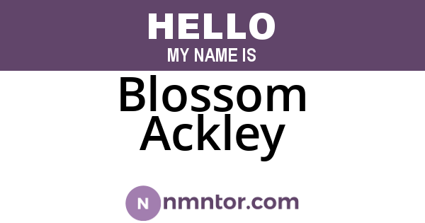 Blossom Ackley