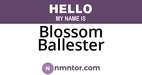 Blossom Ballester