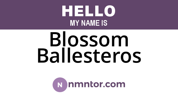Blossom Ballesteros