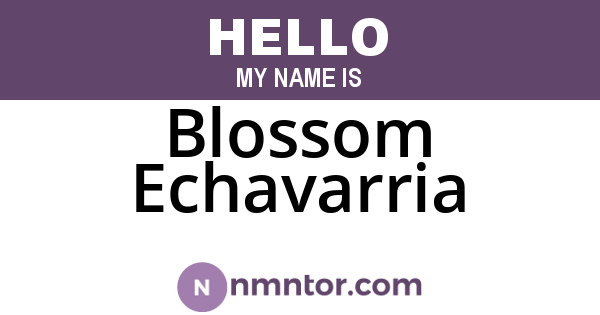 Blossom Echavarria
