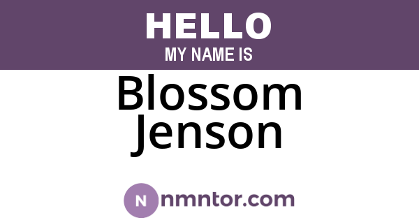 Blossom Jenson