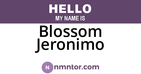 Blossom Jeronimo