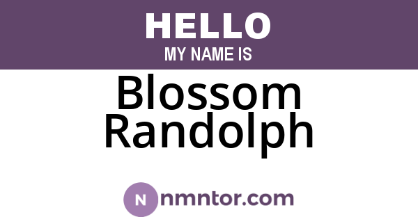 Blossom Randolph