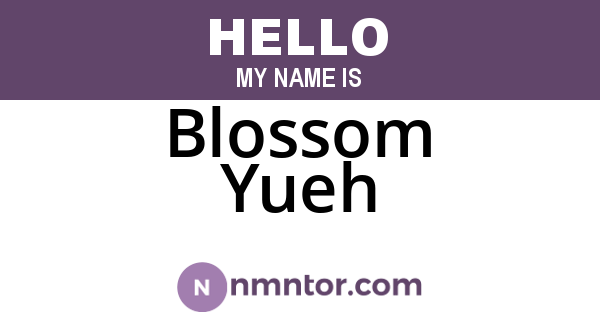 Blossom Yueh