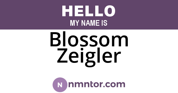 Blossom Zeigler