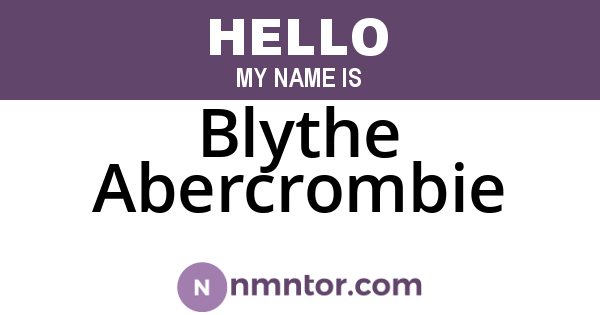 Blythe Abercrombie
