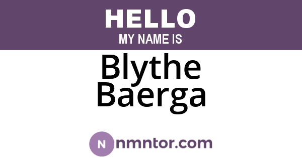 Blythe Baerga