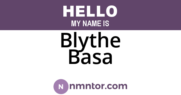 Blythe Basa