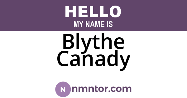 Blythe Canady