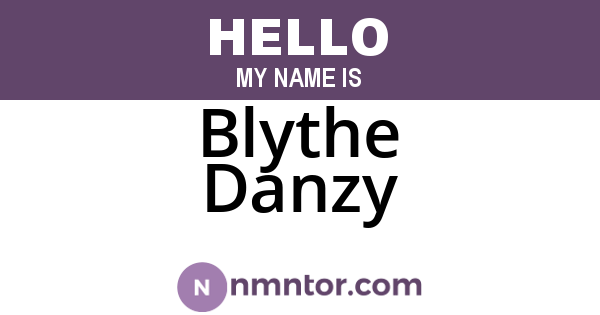 Blythe Danzy