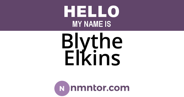 Blythe Elkins