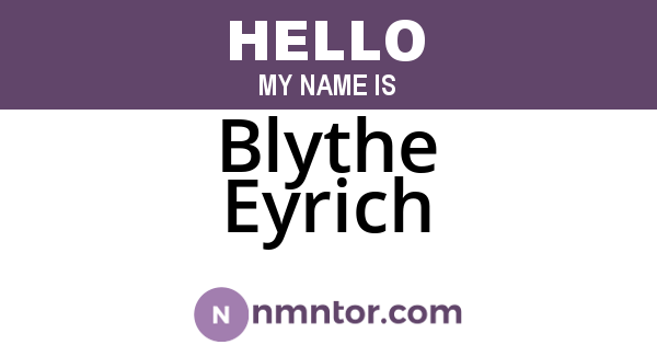 Blythe Eyrich