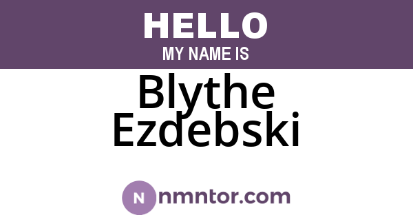 Blythe Ezdebski