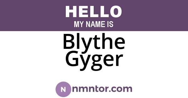 Blythe Gyger