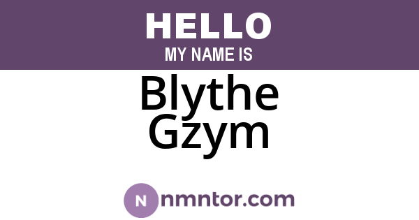 Blythe Gzym