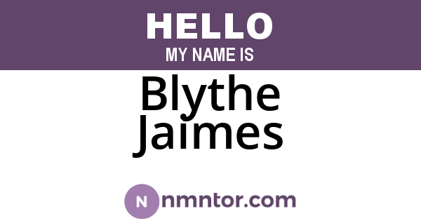 Blythe Jaimes