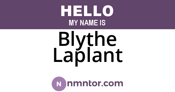Blythe Laplant