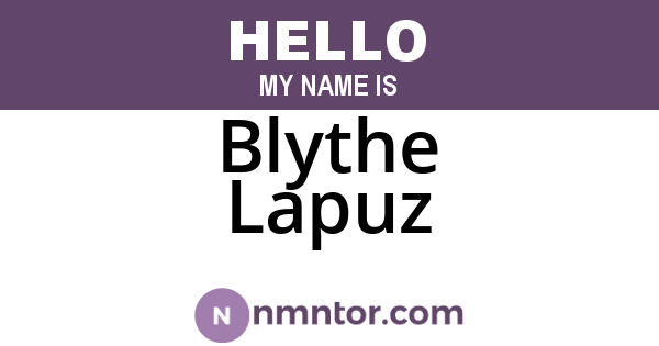 Blythe Lapuz