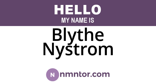 Blythe Nystrom