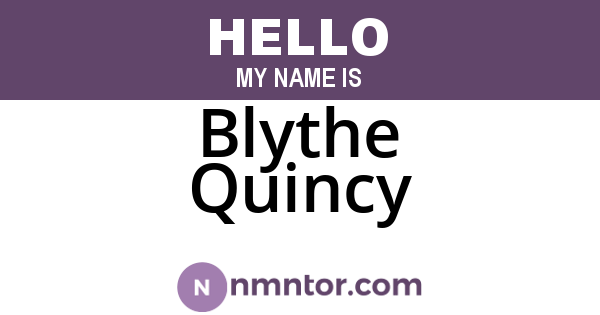 Blythe Quincy