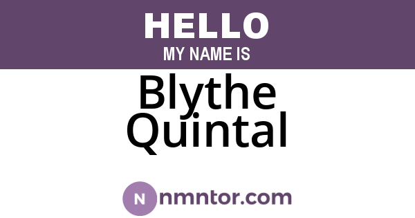 Blythe Quintal