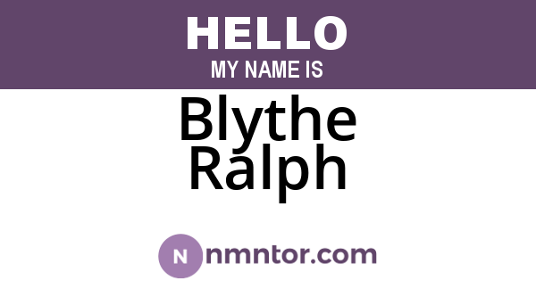 Blythe Ralph