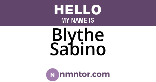 Blythe Sabino