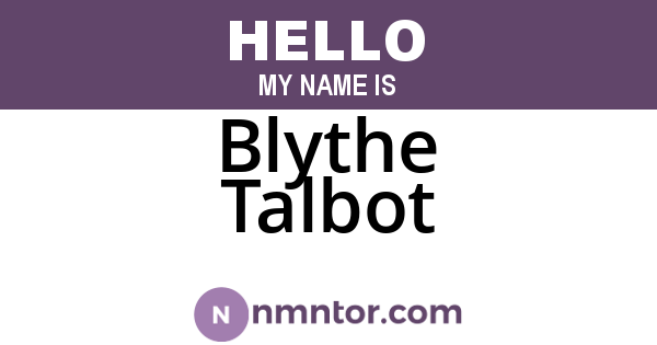 Blythe Talbot